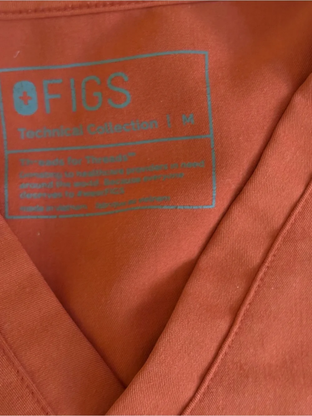 FIGS Women's Catarina Scrub Top and Zamora Bottoms Set in Terracotta